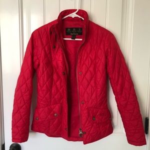 Red Quilted Barbour Jacket - size 2